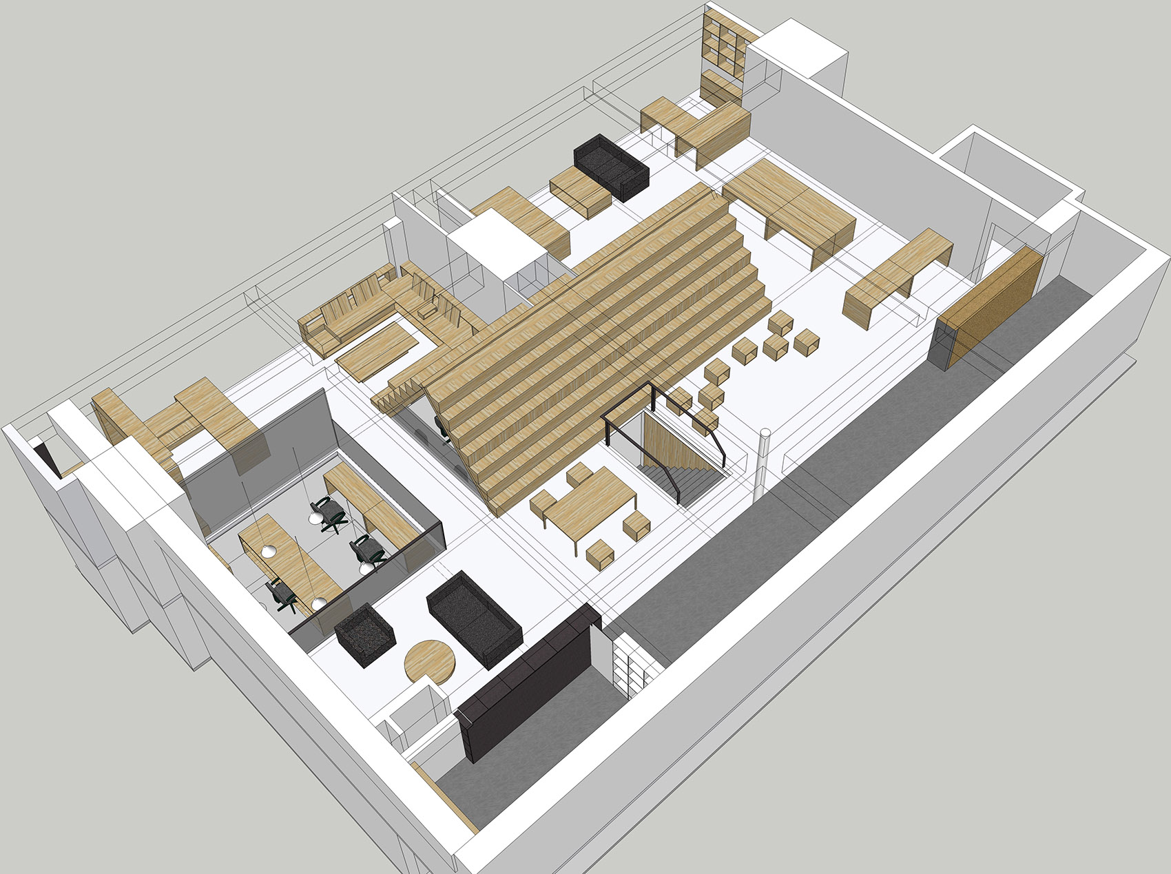 有台阶的屋顶，成都金融中心中的温馨办公室 / 合什建筑设计工作室 -31