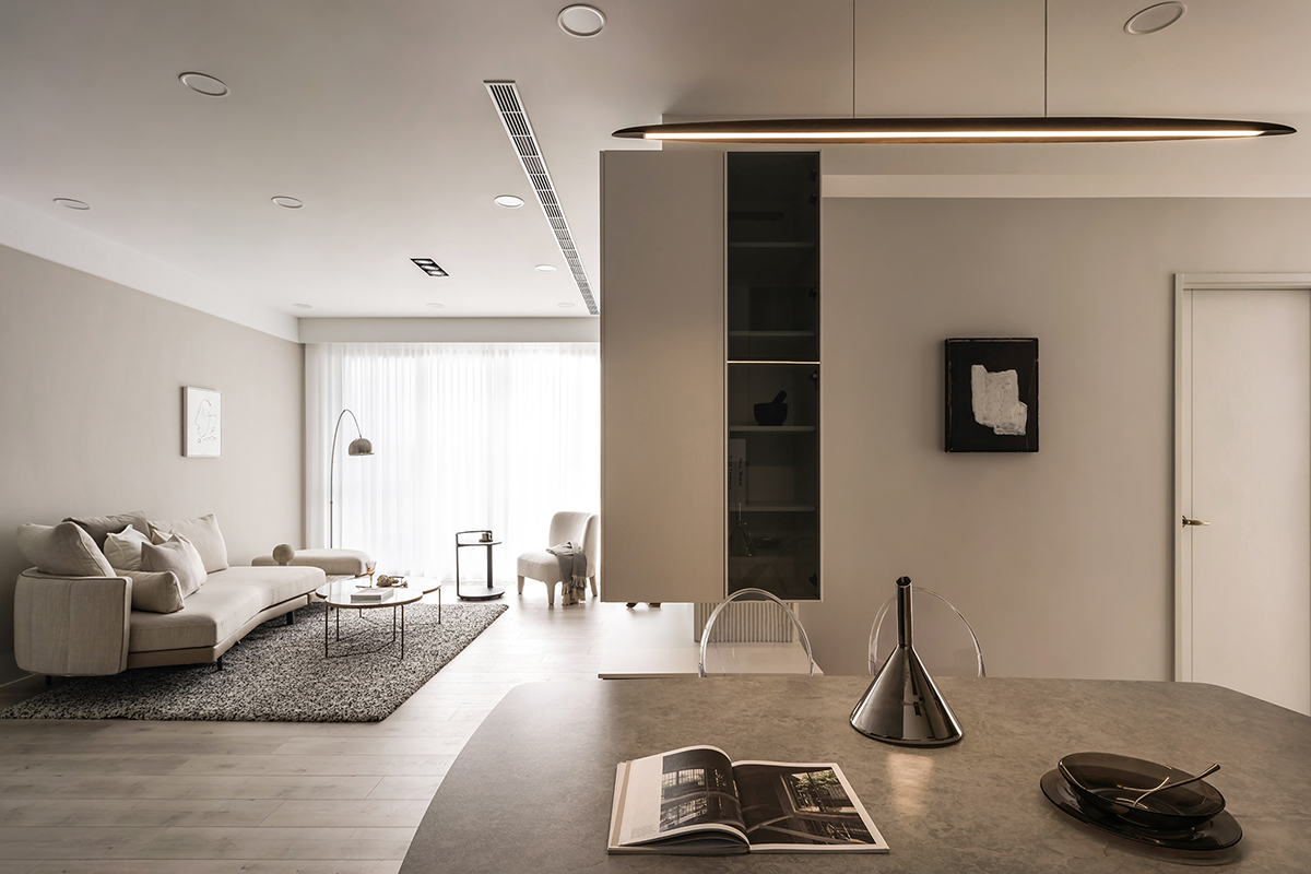 家装设计案例鉴赏——裸色轻熟简约质感居所-17