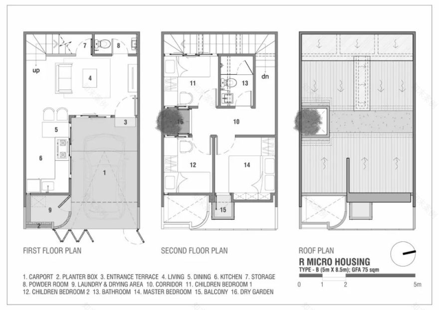 印尼泗水 518 平米地块的 5 个“R 微型住宅”设计-56