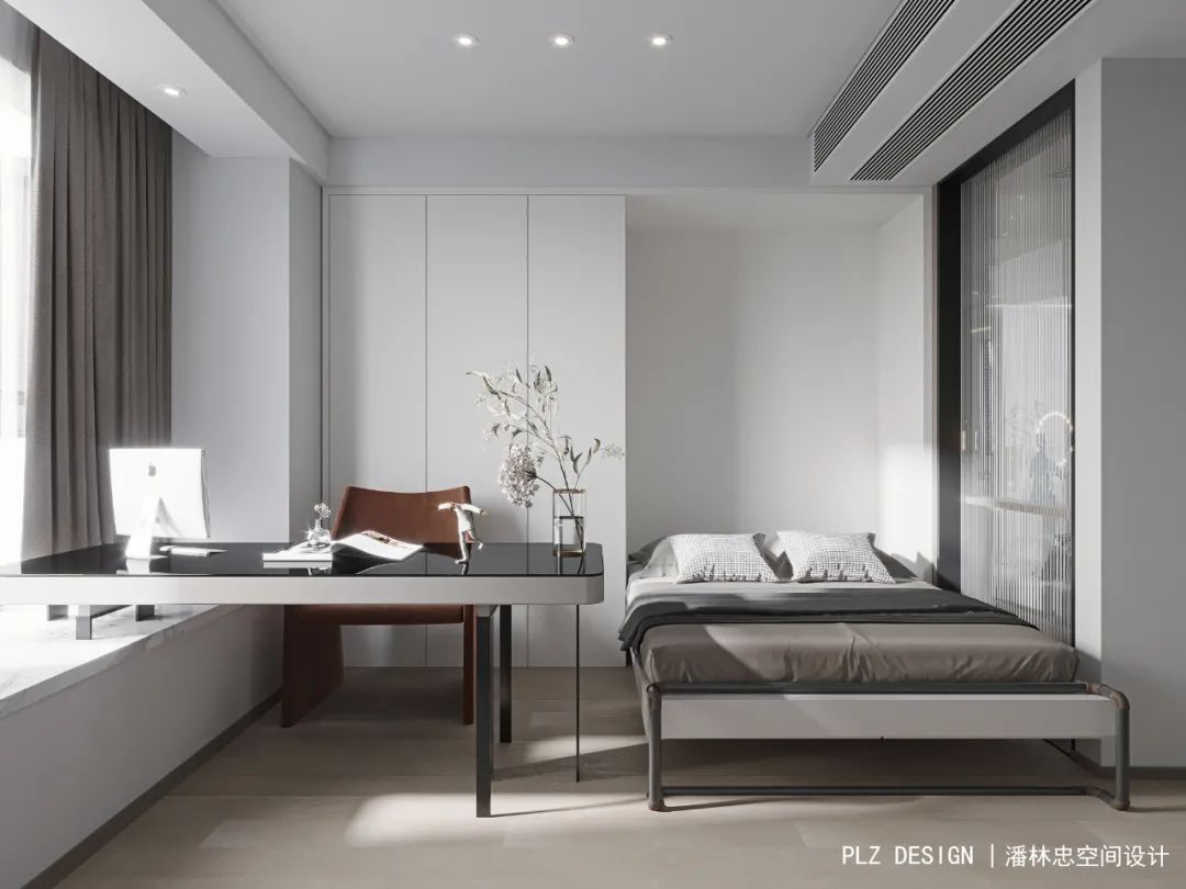 城市之光 · 现代简约的柔美设计丨潘林忠室内空间设计-40