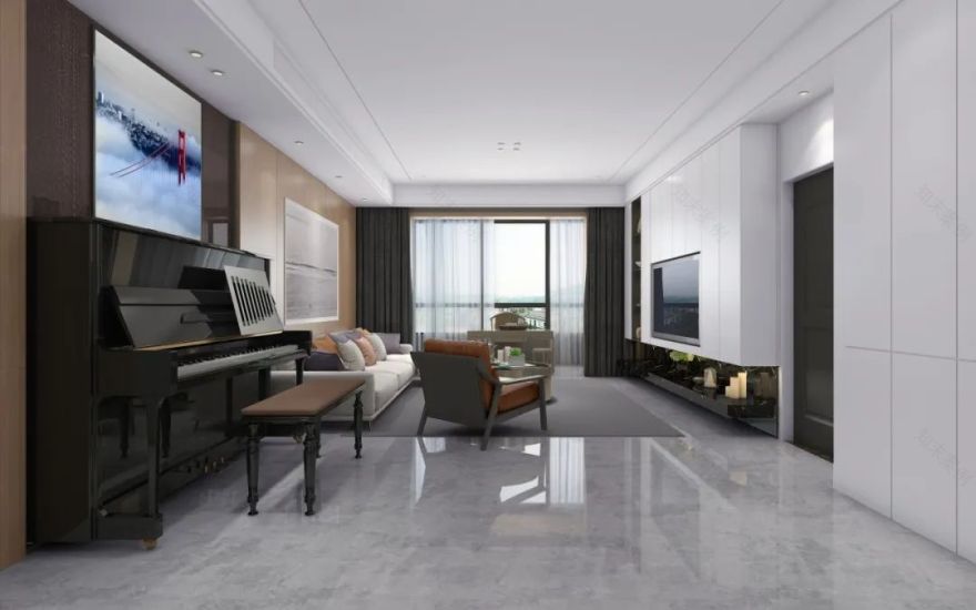 现代简约风格,打造 150㎡三室两厅的温馨家居-0