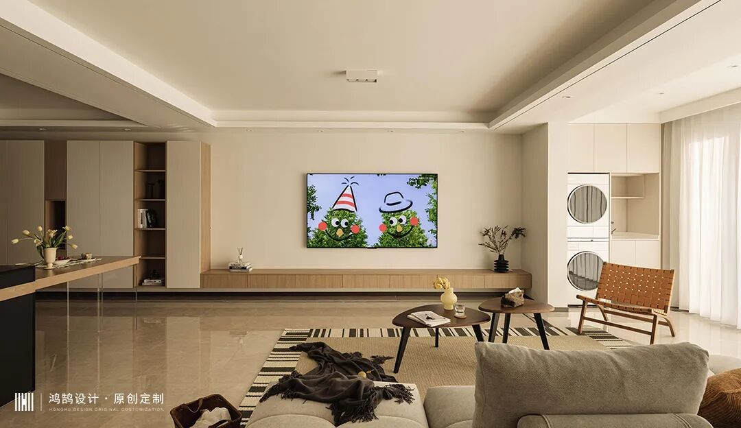 140㎡精装改造|人文原木风，改善型住宅省钱又省力-9