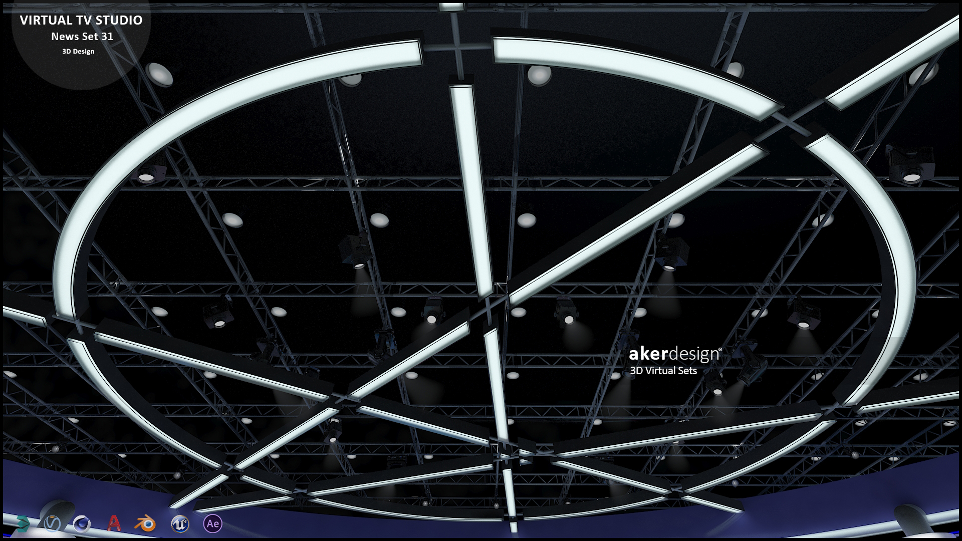 虚拟电视演播室新闻场景 1-21