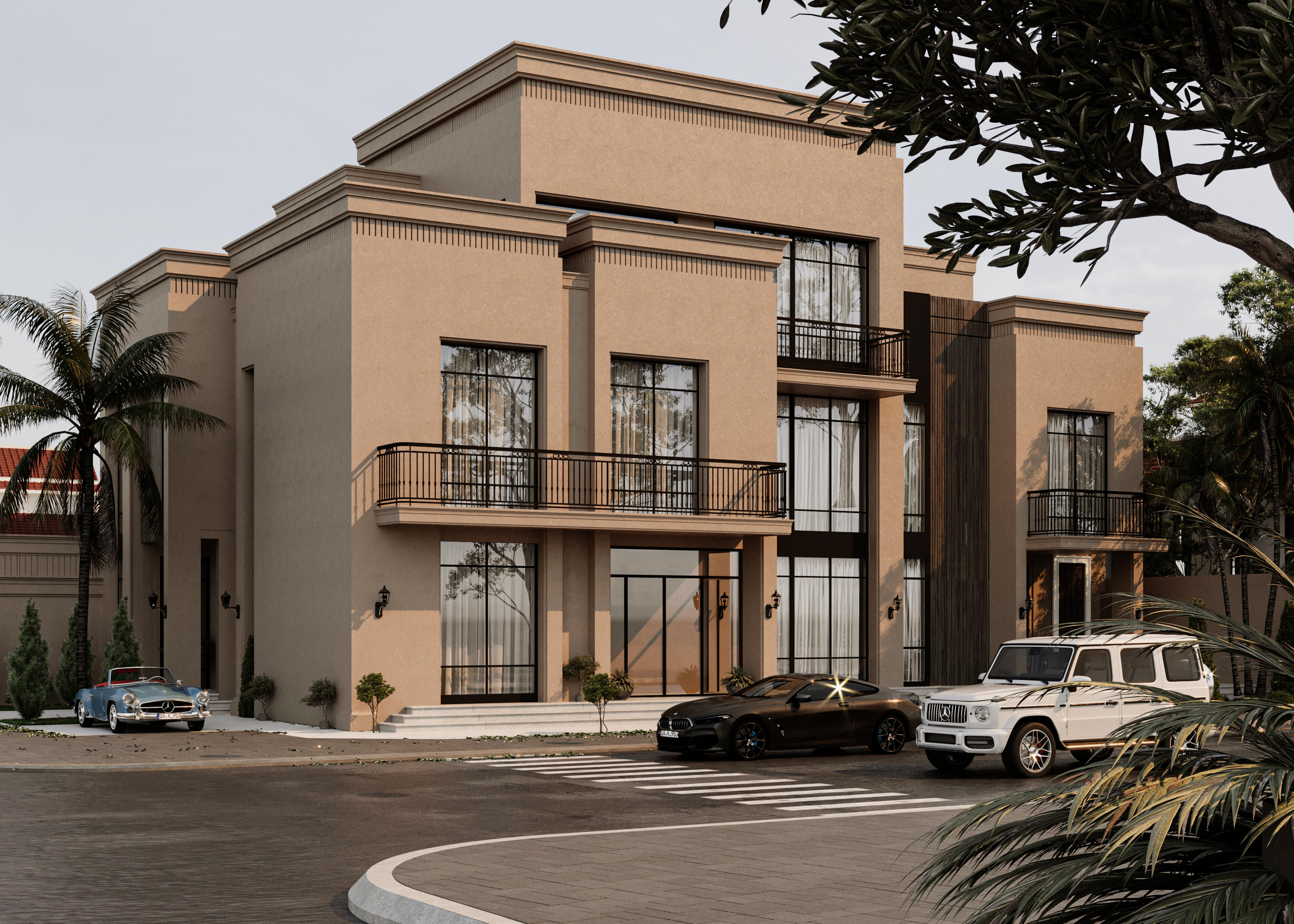 Neo Classic Villa Facade 设计与可视化-21