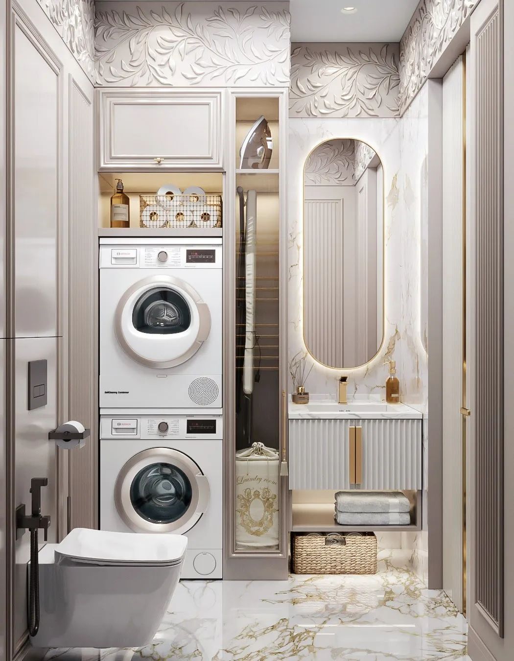 87㎡黄铜轻奢时尚家居丨Artis Interiors-48