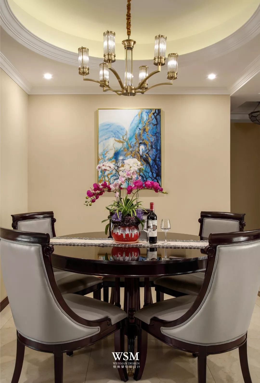 悠然美居 | 金御华府 140 平米美式风格全案设计-24