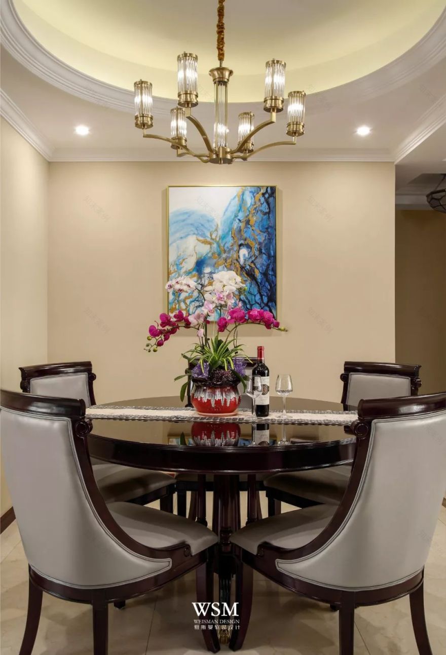 悠然美居 | 金御华府 140 平米美式风格全案设计-24