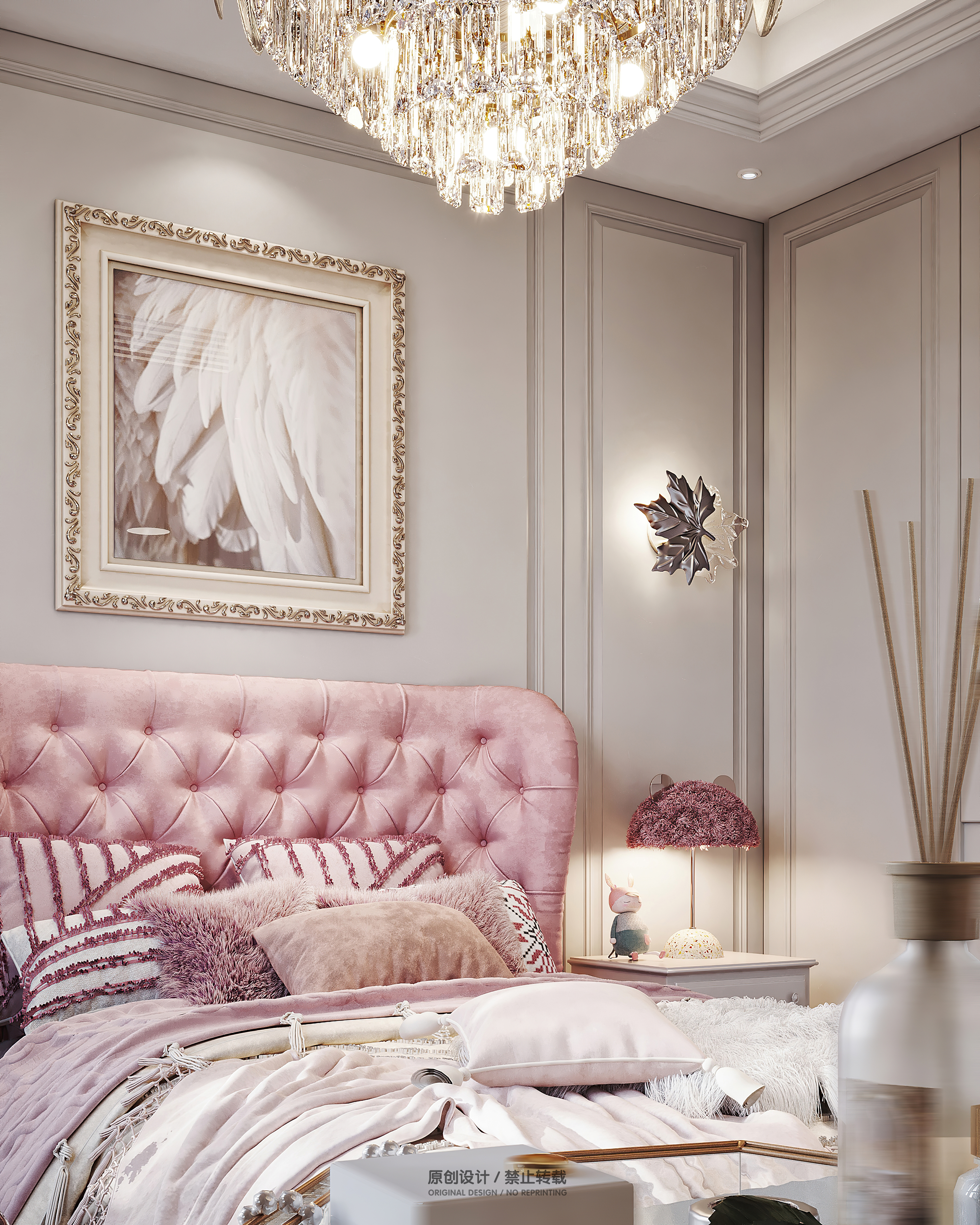 法式空间效果图表现丨魔方空间设计-14