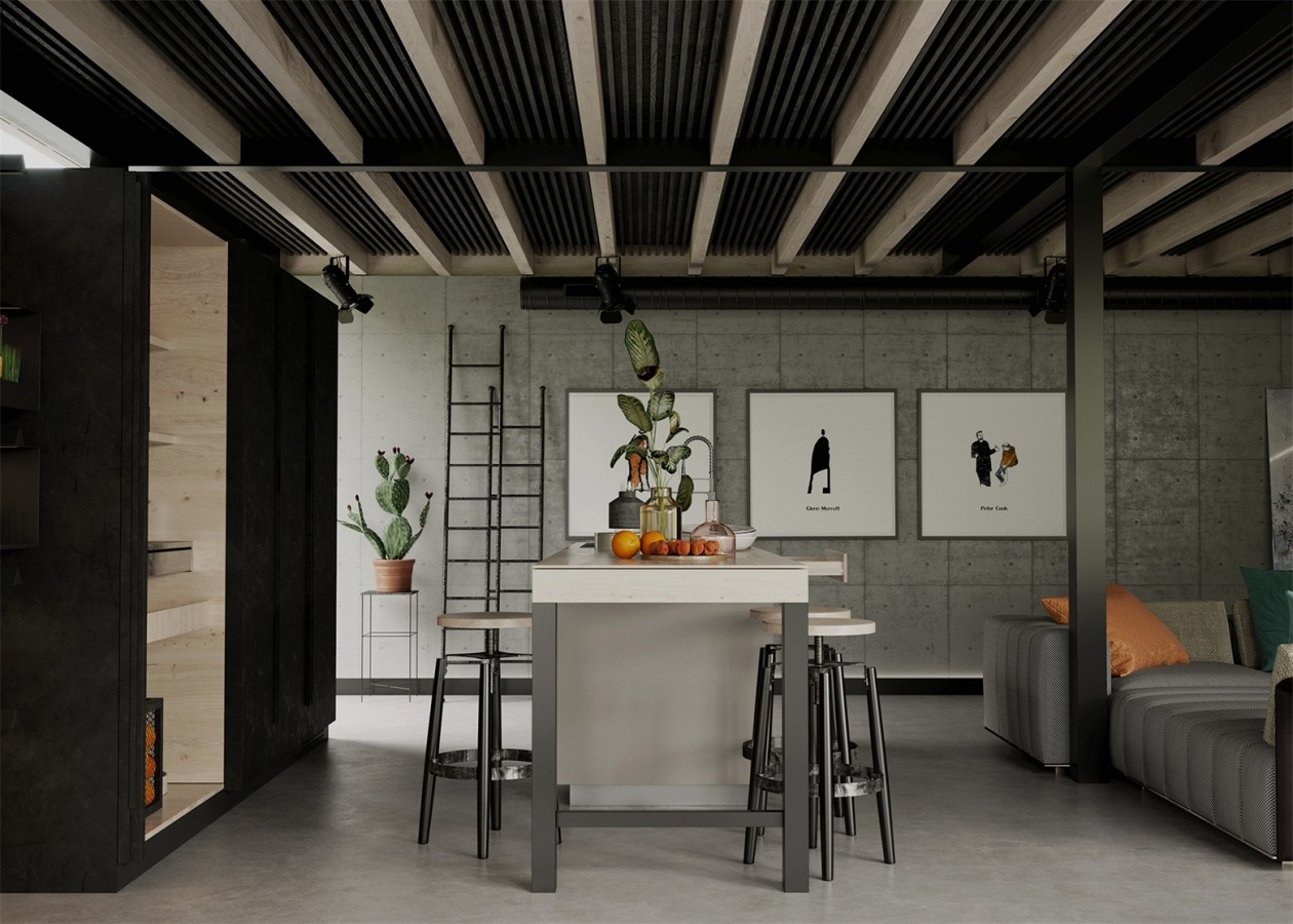 110平 简约工业风-3