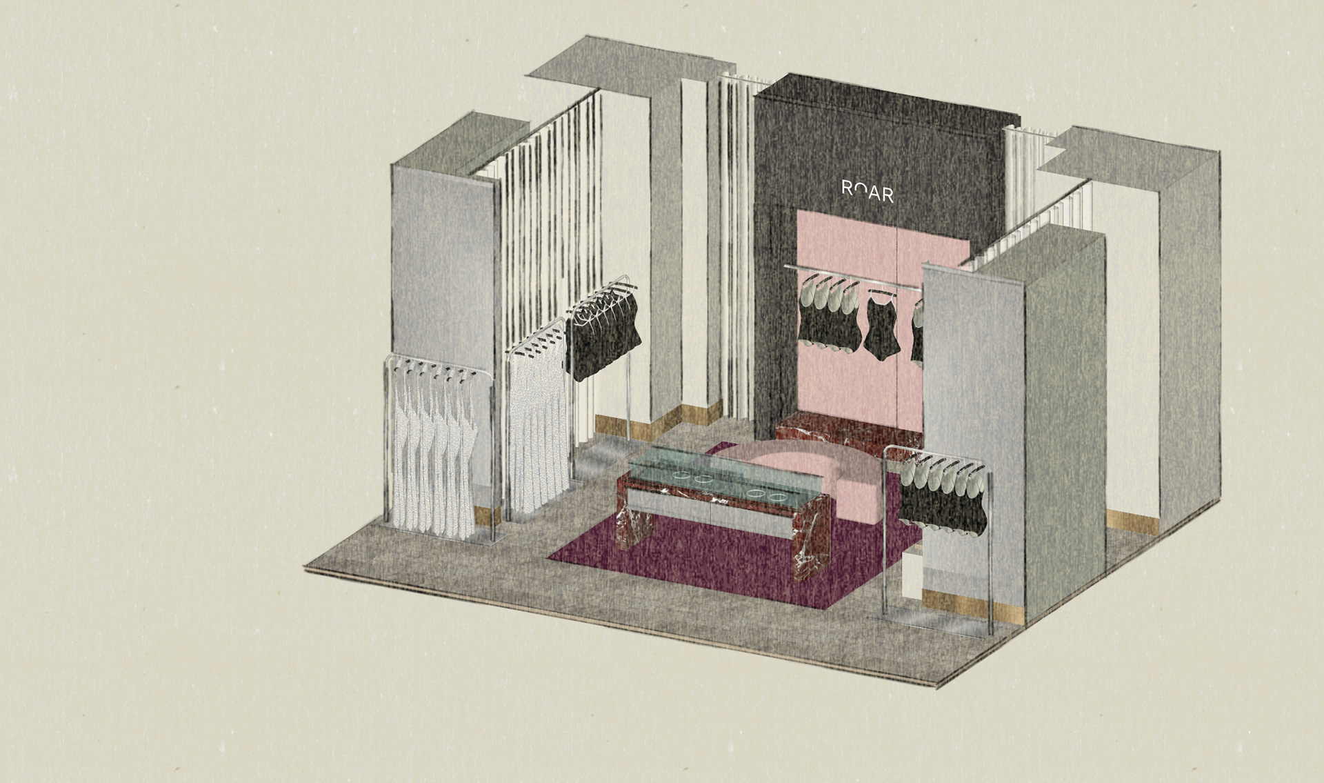 银座三越百货的咆哮角

注：TSUM常见指日本东京银座的三越百货（Mitsukoshi Ginza），这里推测 ROAR CORNER 指一个名为咆哮角的特定区域或角落具体也可结合实际场景进一步确定精准含义 丨DARYNA SHPURYK-17