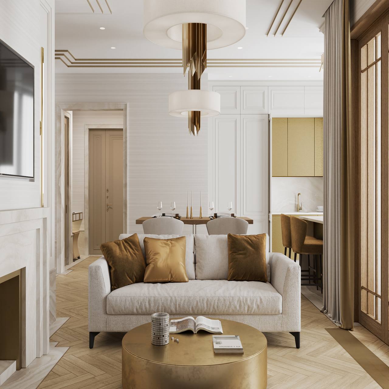 金色和白色搭配出高级感 | DE＆DE-2