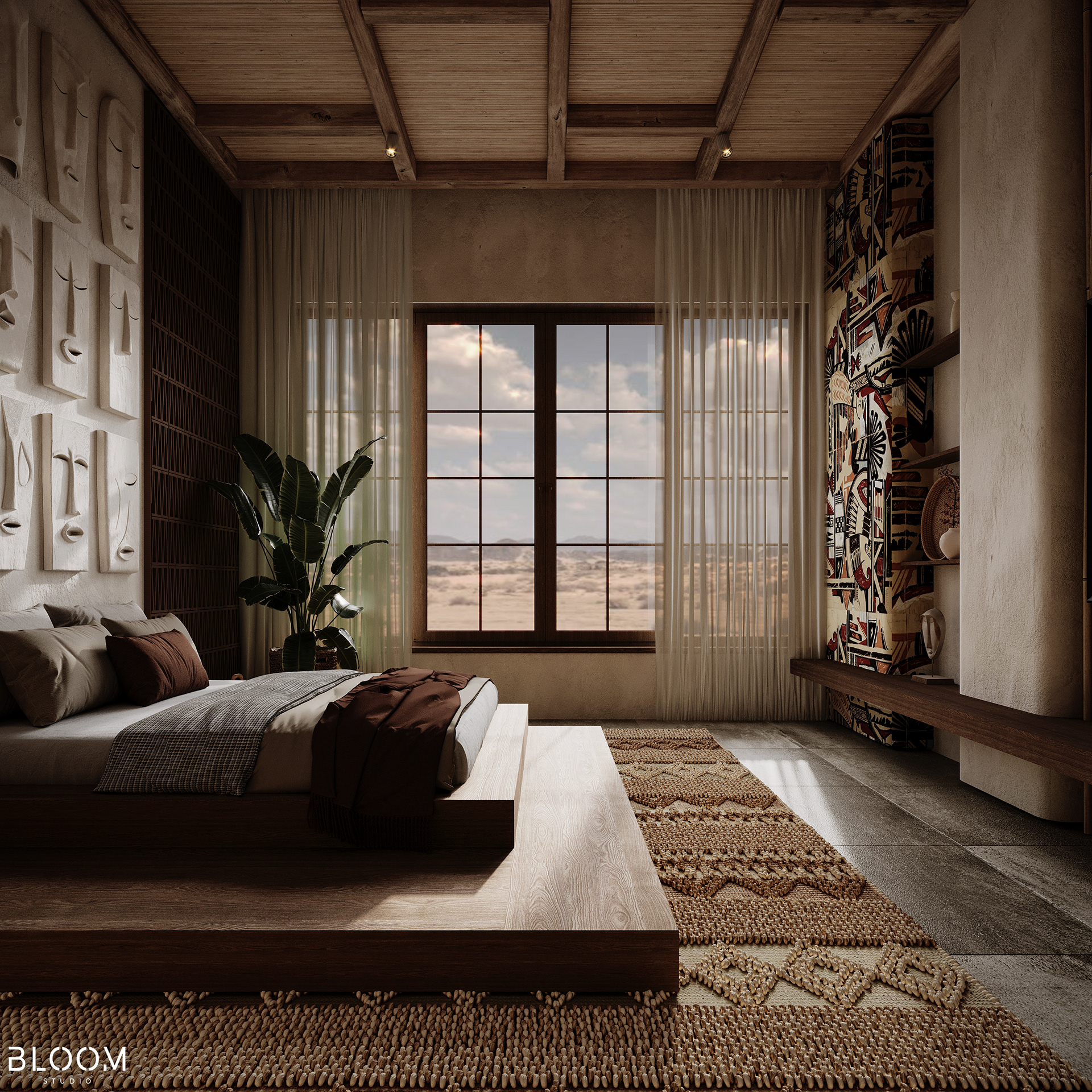 非洲风格卧室丨Bloom Studio-5