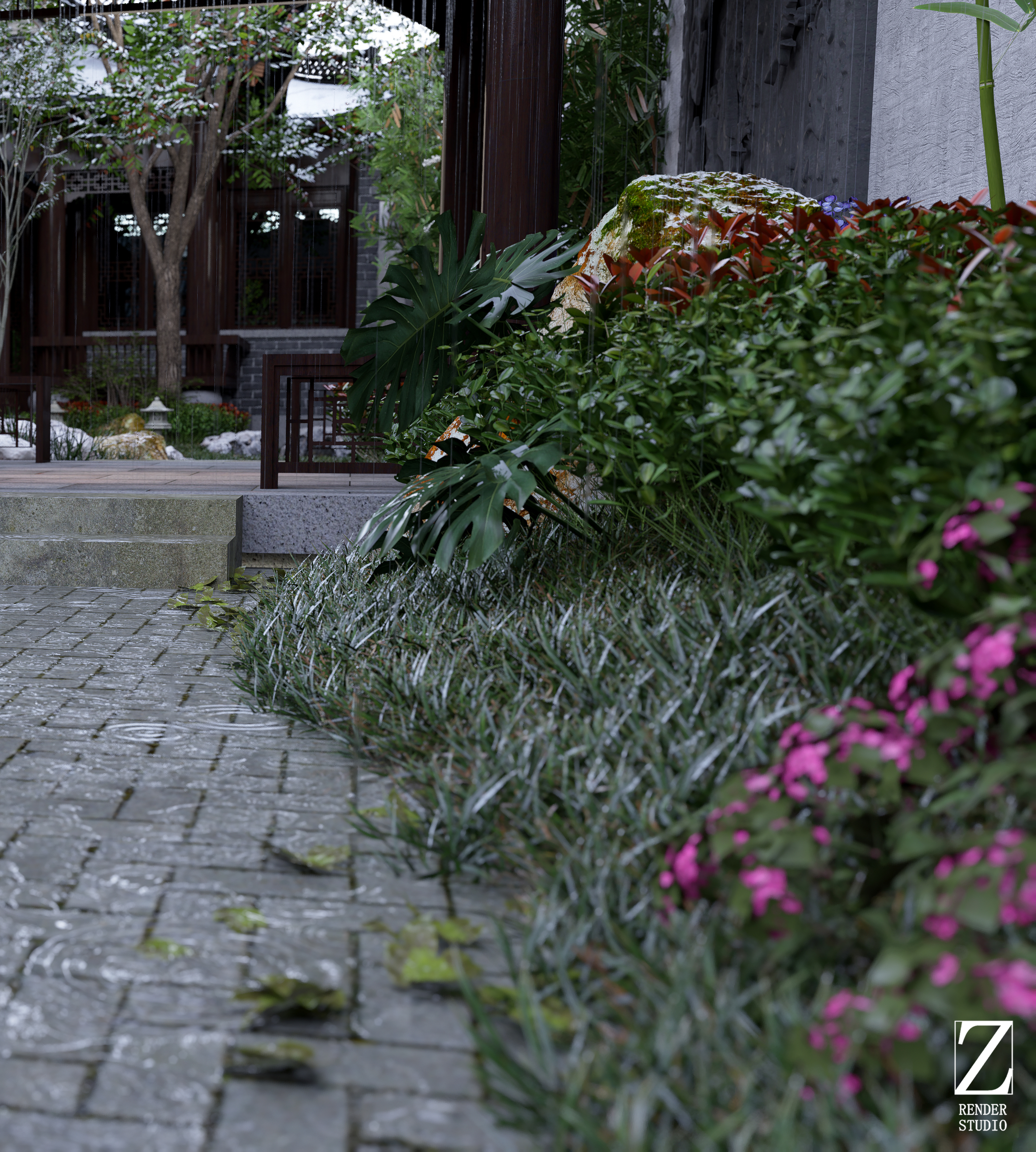 d5渲染园林动画练习-8