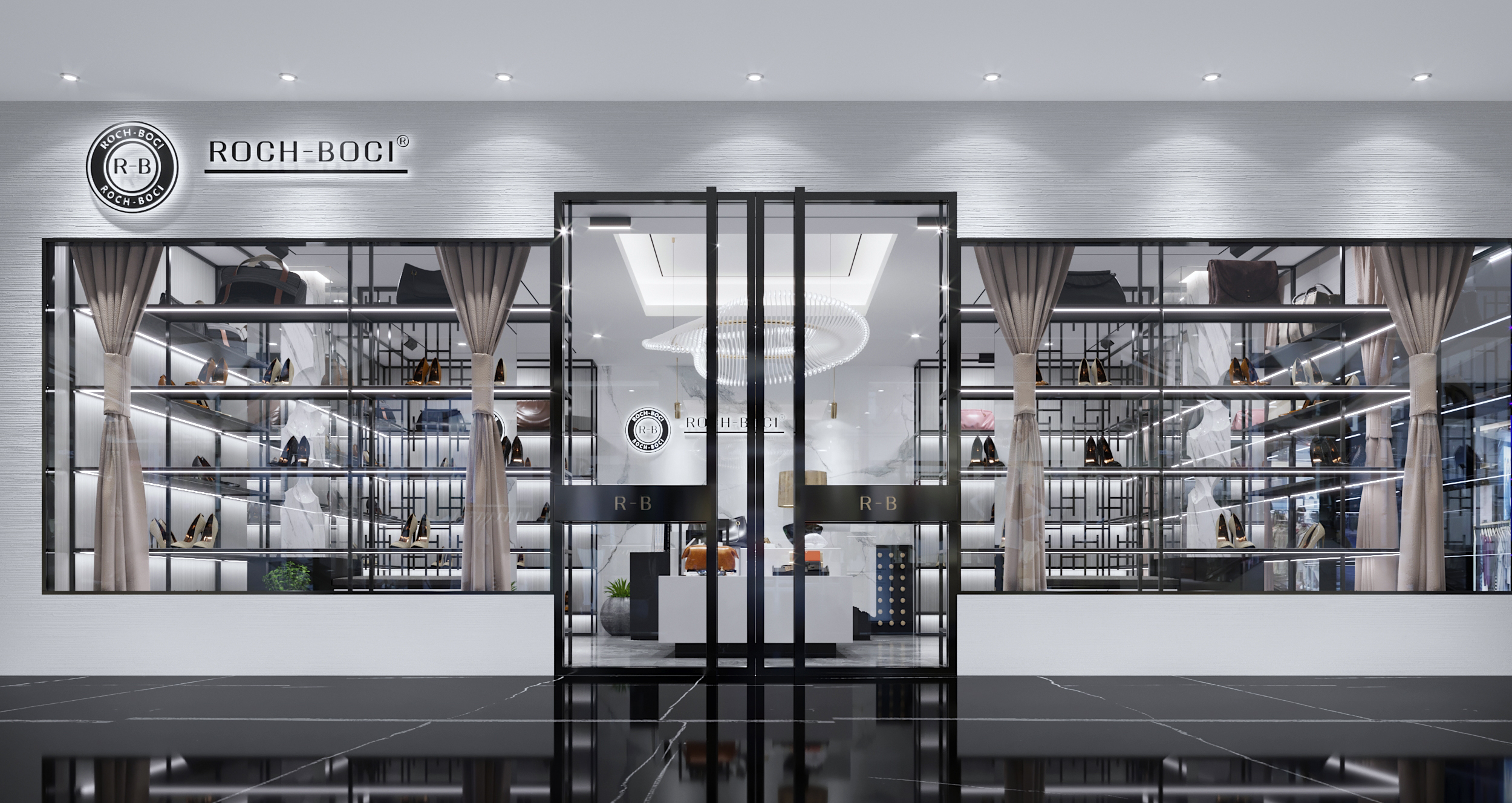 R-B 专卖店 现代简约风格打造舒适购物空间-1