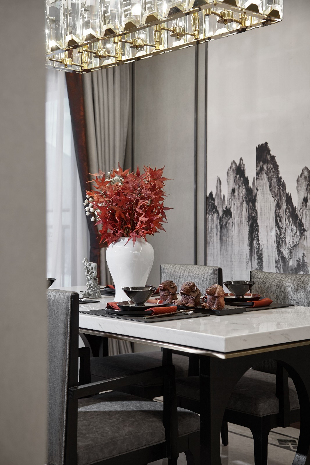 金秋软装:古镇万科城笔墨写意东方秋韵-17