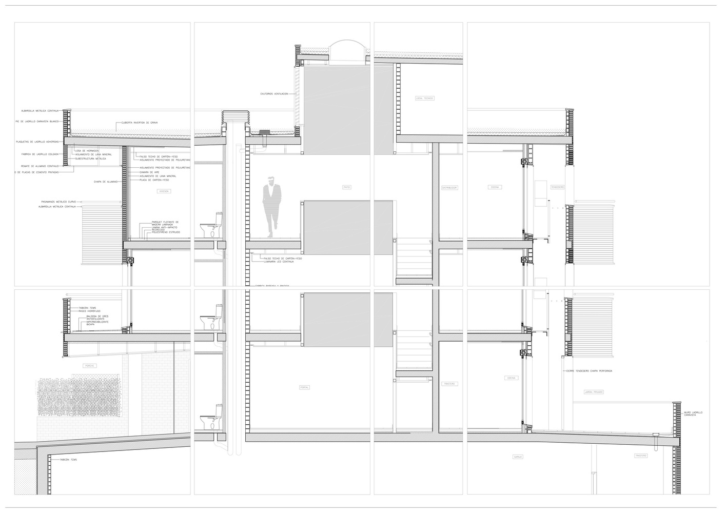 西班牙 58 VPO Torresolo 公寓楼——白色砖块与暗黑色铝材的现代居住建筑-70