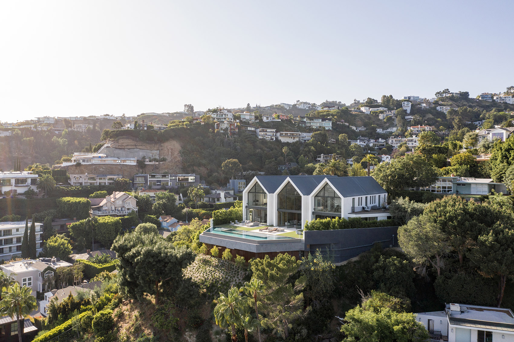 带有悬挑泳池的住宅,洛杉矶 / Standard Architecture-4