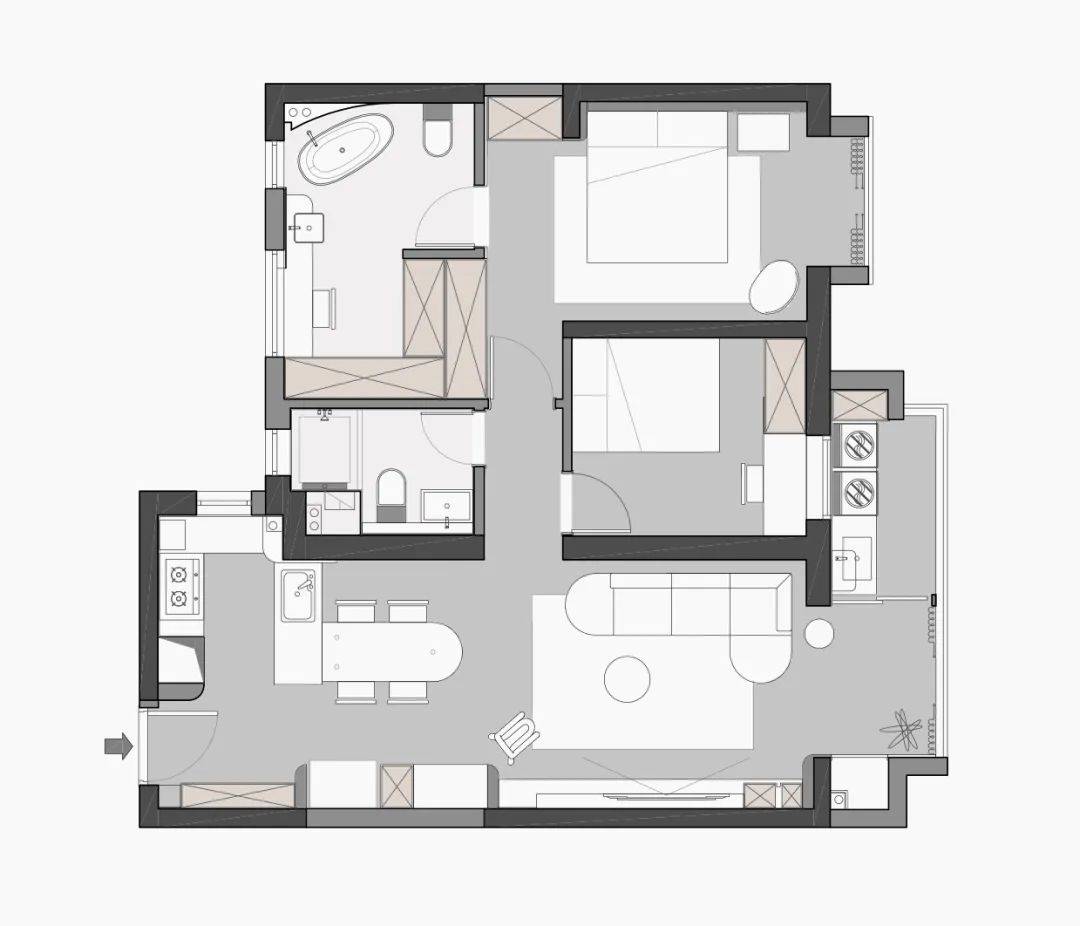 武汉首地云梦台 114㎡现代简约设计,舒适储物与开阔空间-18