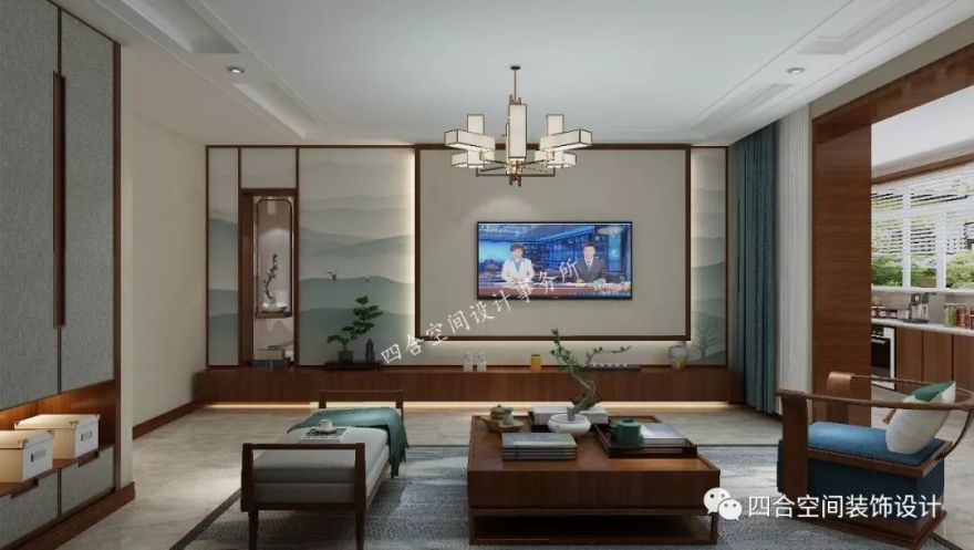 太原富佳苑四居室新中式设计,尽显东方古韵与创新时尚-5