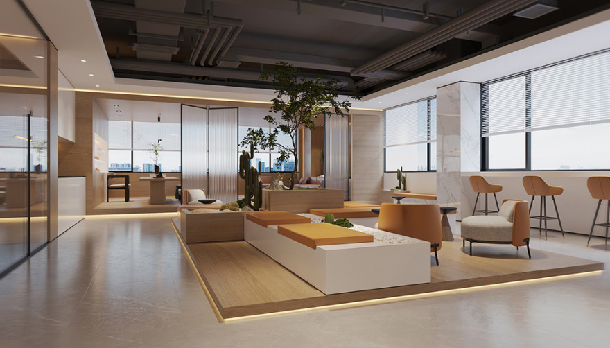 几何韵律,无界新生:云众动力办公空间丨中国福州丨DOBEST杜贝品牌设计(广州)-8