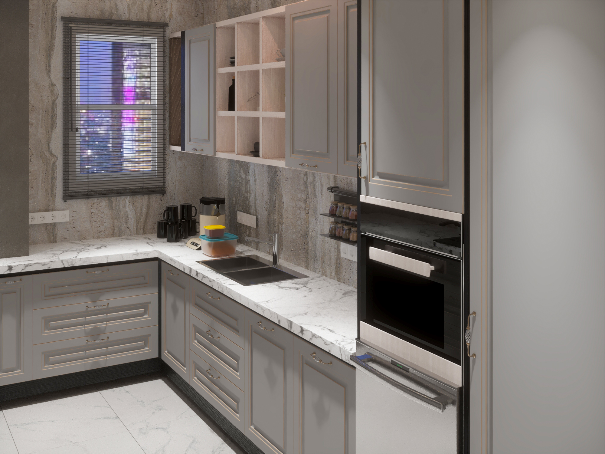 Neo Classic Kitchen Room Villa 180 Meter-3