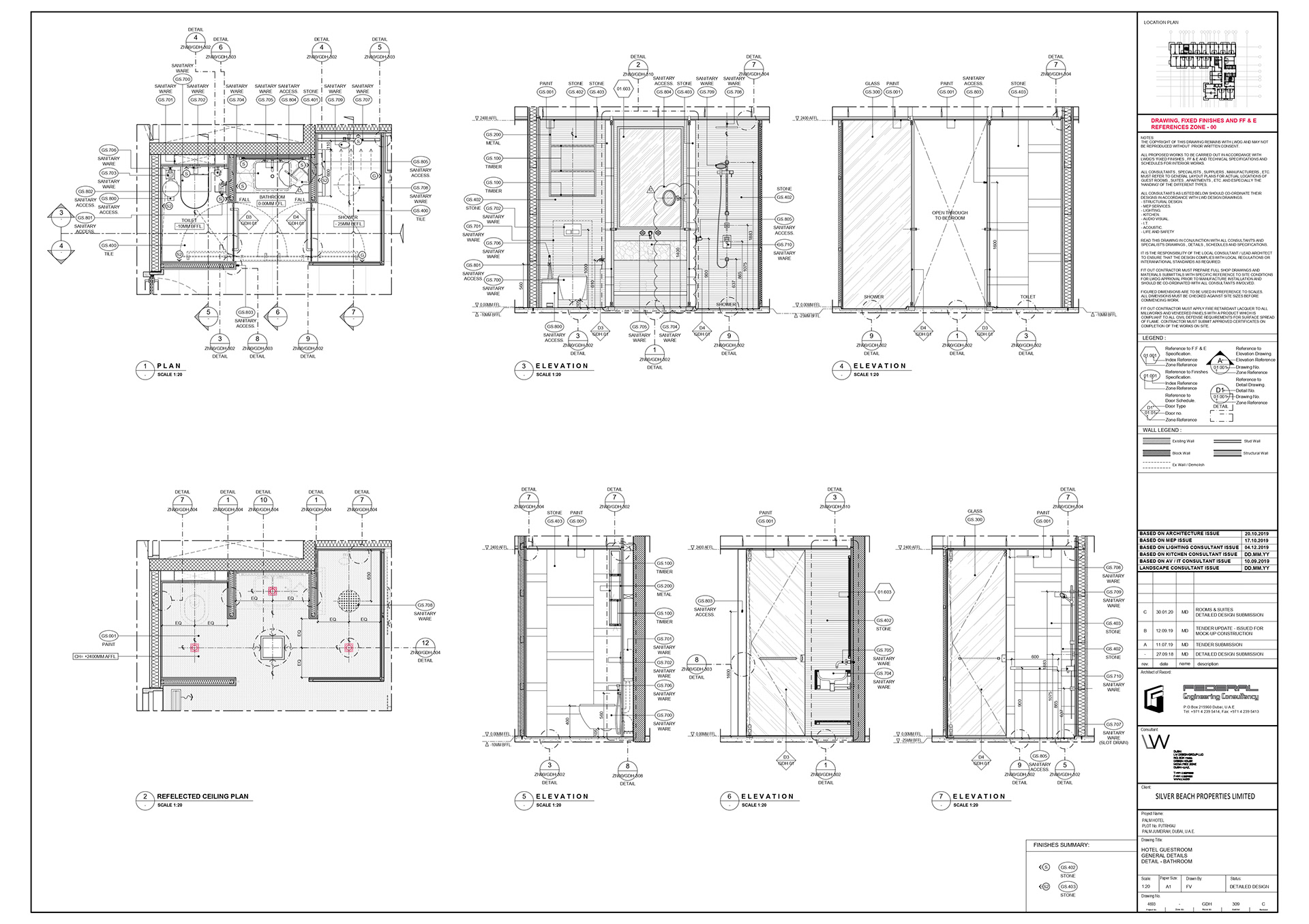 2D AutoCAD - Hotel Guestroom @ Palm Hotel-10
