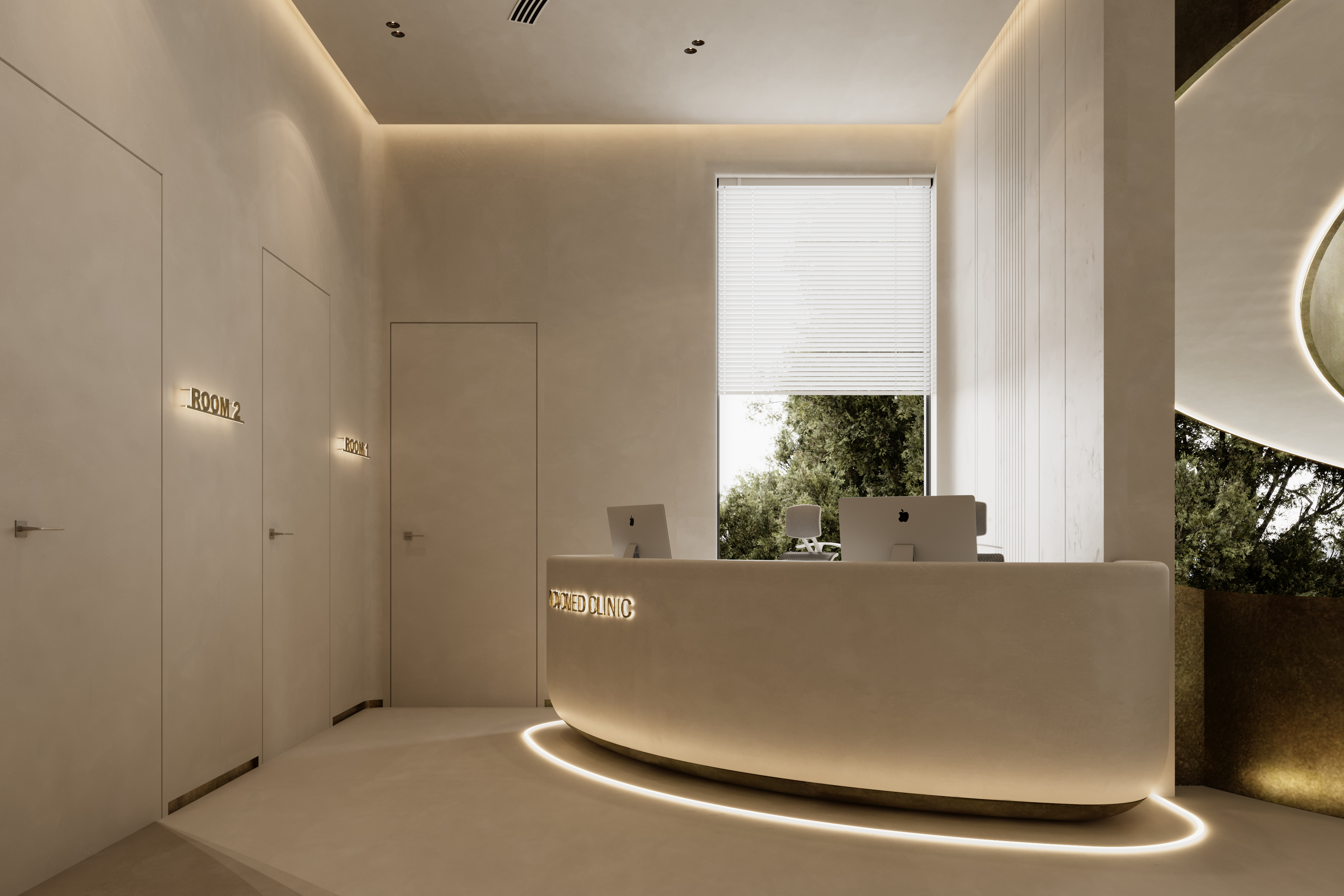 简洁诊所接待处丨阿联酋迪拜丨Doaa Ashraf-17