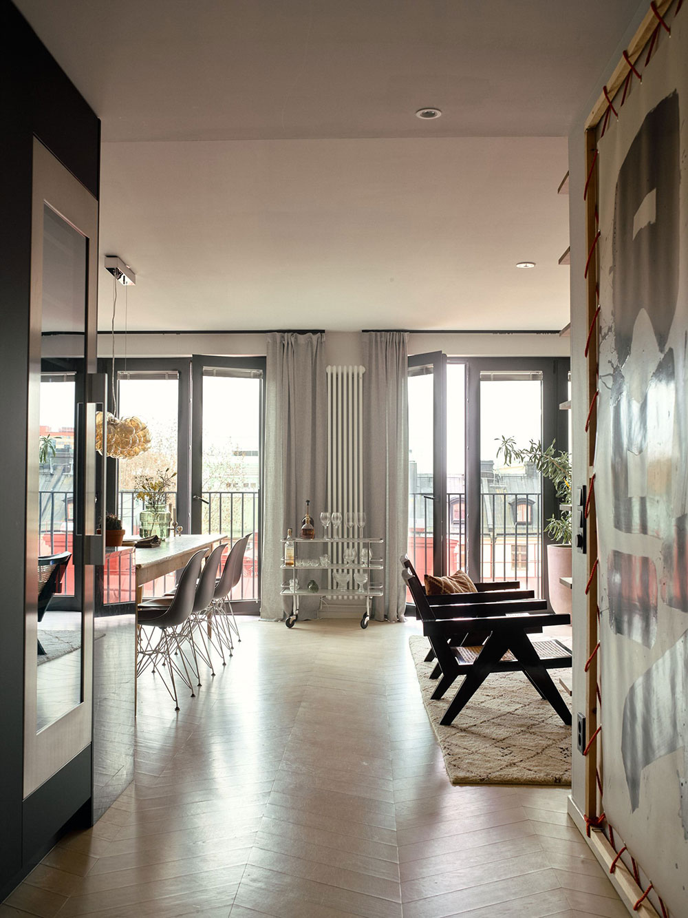 斯德哥尔摩时尚顶层公寓，玻璃隔墙成焦点-28