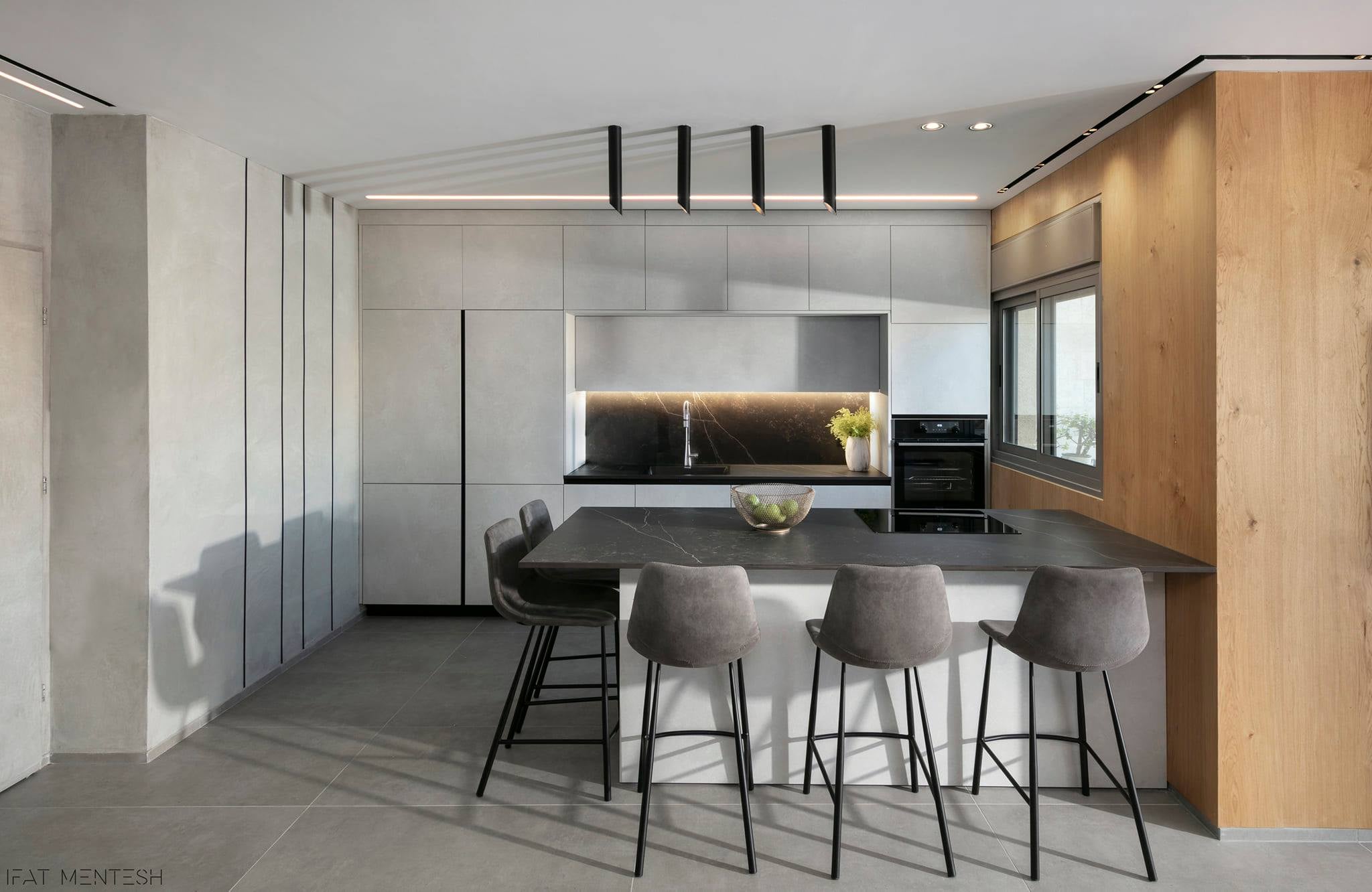 140 平米公寓，水泥板客厅展现几何之美-10