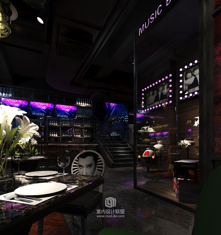 主题餐厅设计-福州揽季月光音乐餐吧主题餐厅设计-22