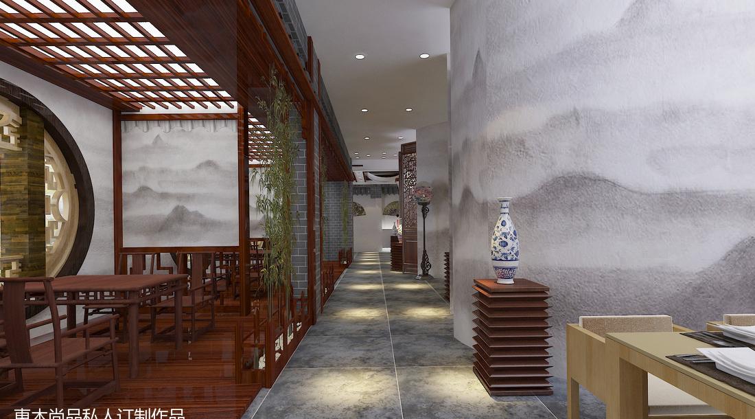 
水墨画餐饮饭店 -3