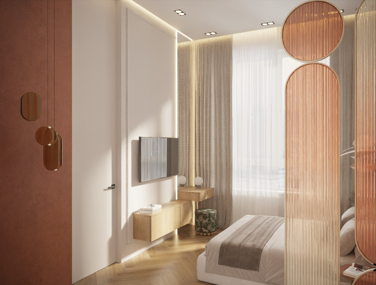 Современный интерьер с яркими акцентами-10