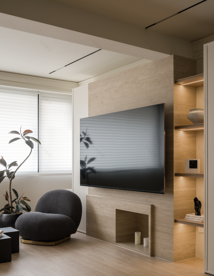 餐厨一体大洄游感知极简法式的浪漫与轻盈-14