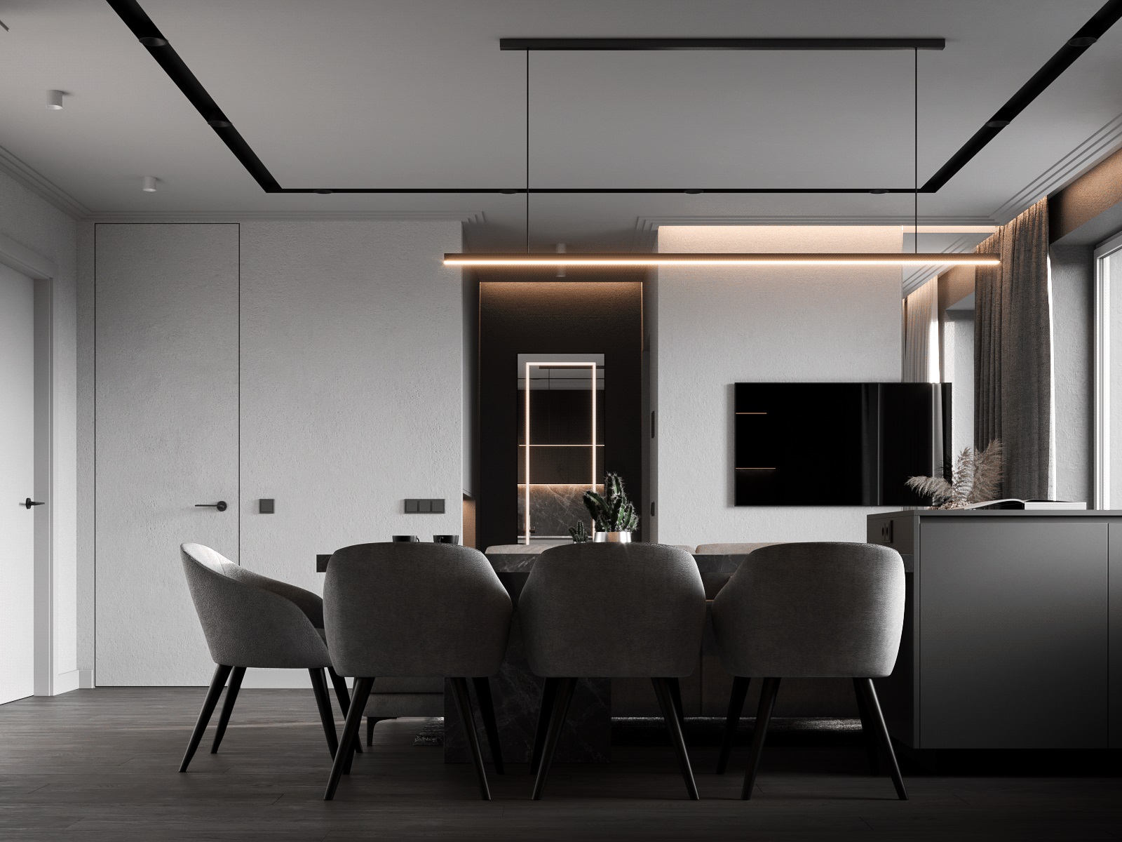 59㎡简约风小空间公寓设计 既舒适又精致！-5