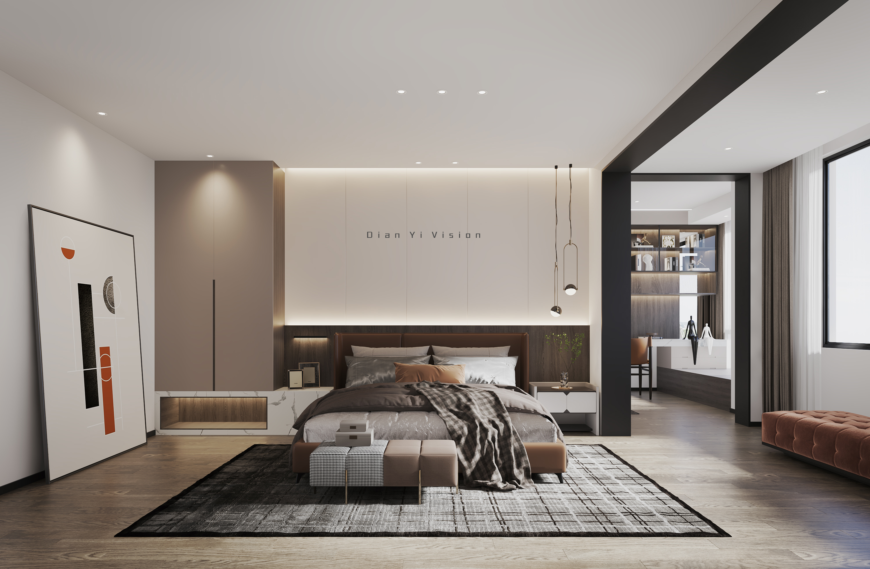 现代简约风平层设计-36