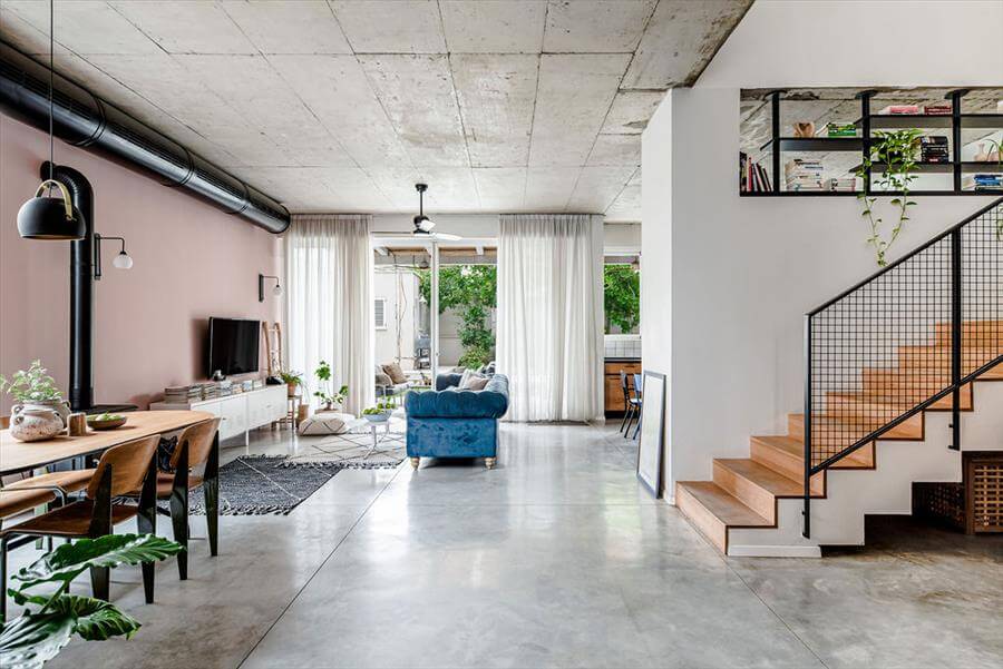 工业风姐妹合住双户住宅设计丨室内设计师雅艾尔·戈尔比茨-15