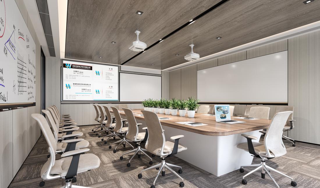 地产公司总裁办室内设计案例-4