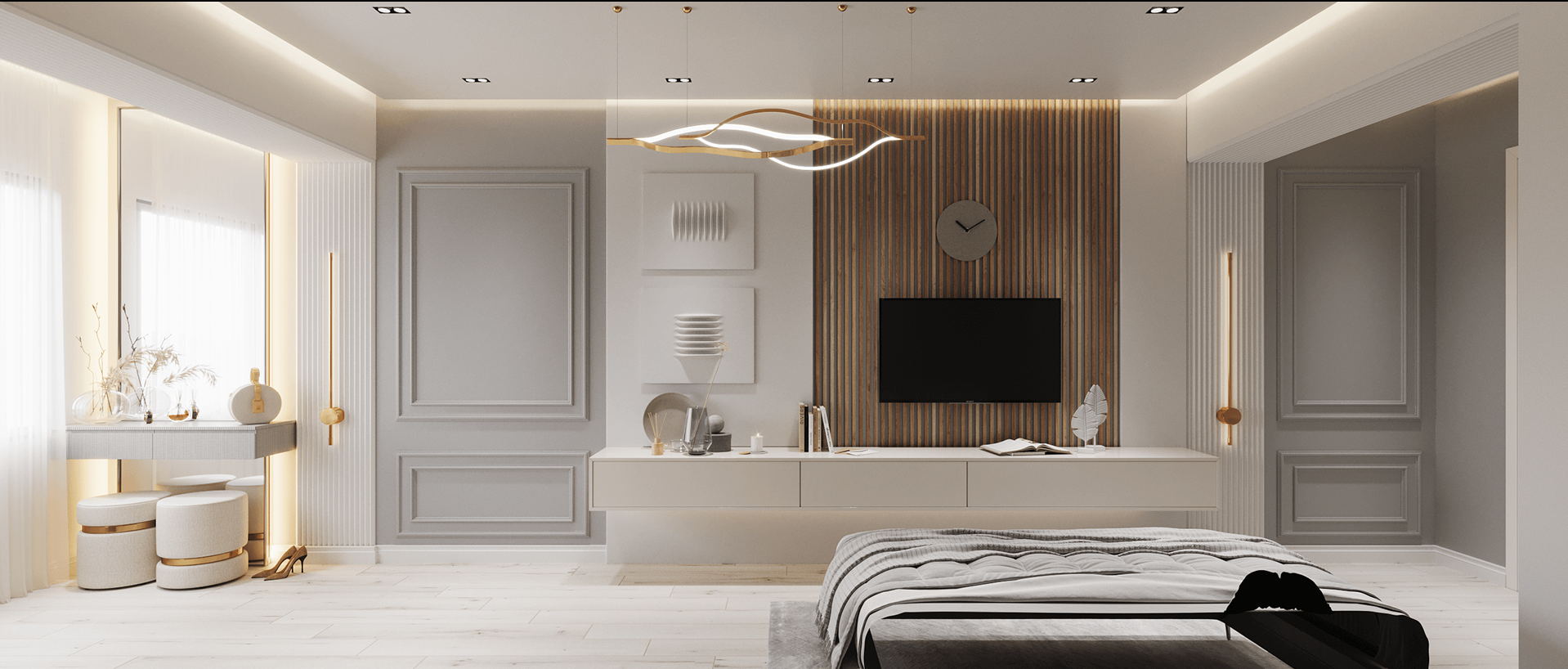 170㎡浅色系公寓设计 方寸之间，皆是雅韵！-13