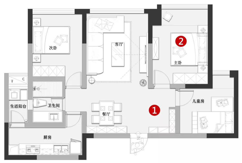 成都绿地 468 北欧风家居设计 | 原木、绿色、慢时光-23