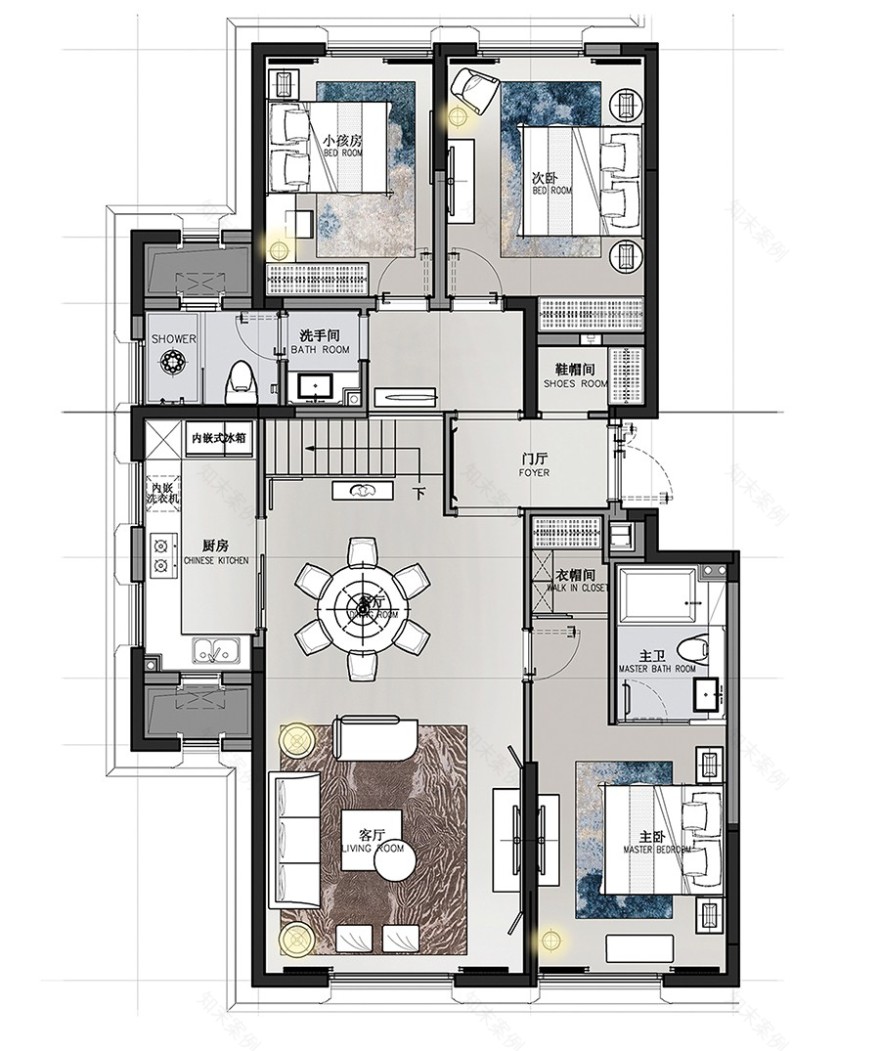 石河子奢华中式别墅样板房-12
