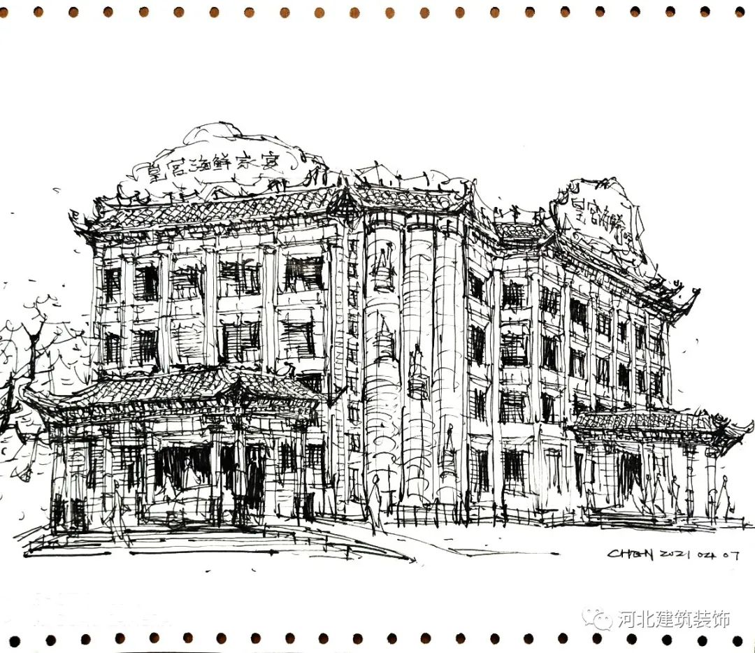 陈力军建筑速写丨中国河北-38