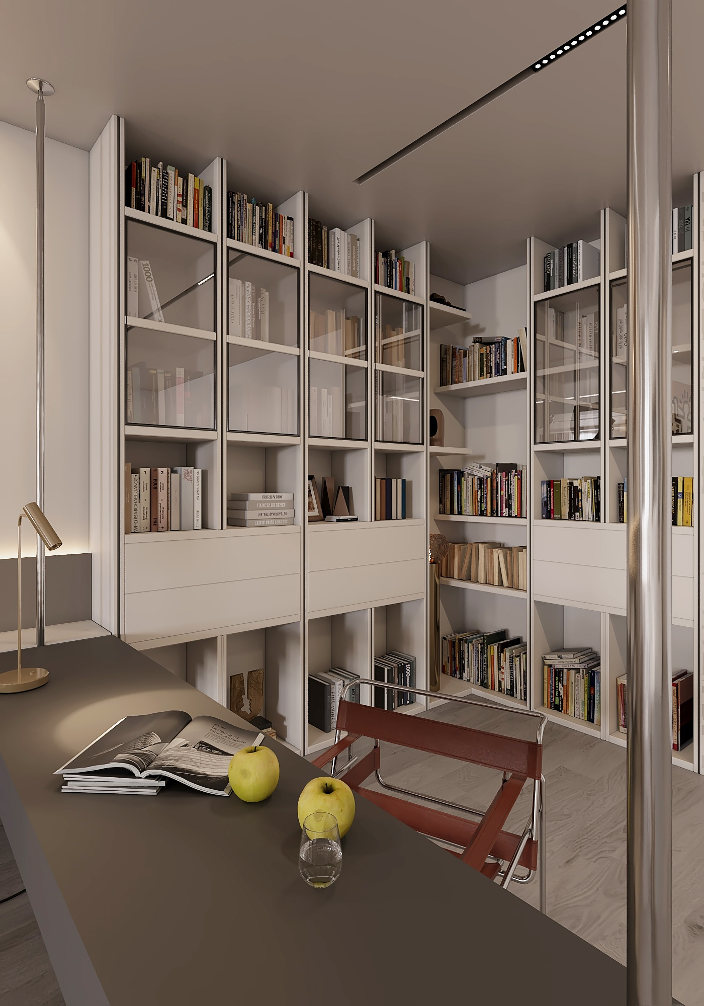 极简奶油大开间卧室-6