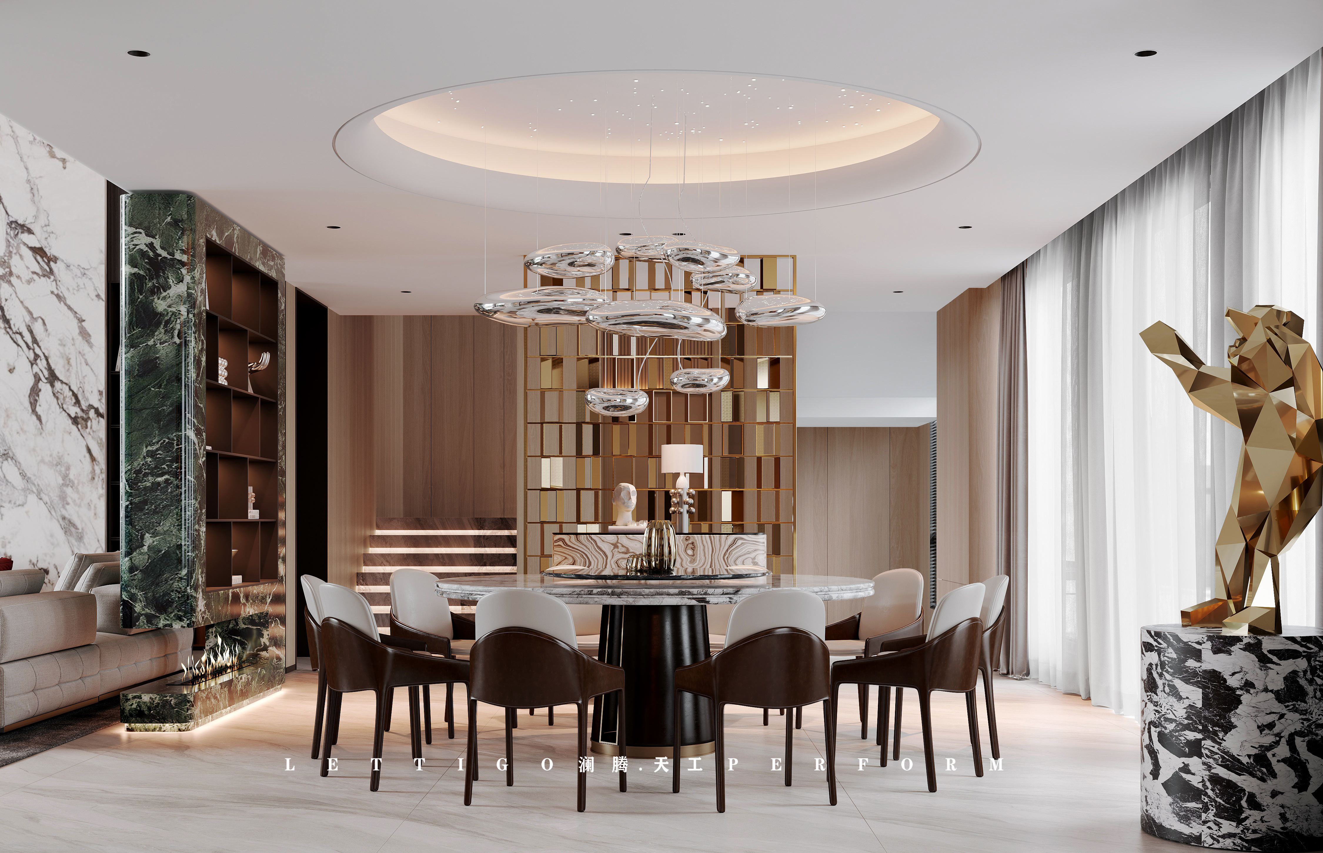 暖调轻奢系列别墅|一眼万年的家✔-2