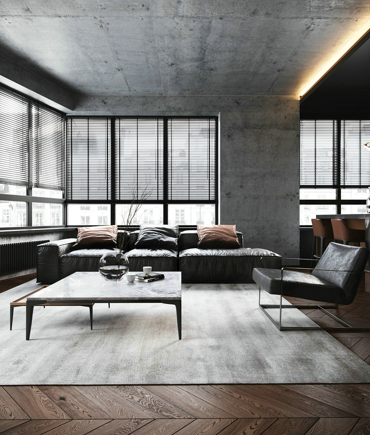 工业风的精致与粗犷 | 国外公寓设计-0