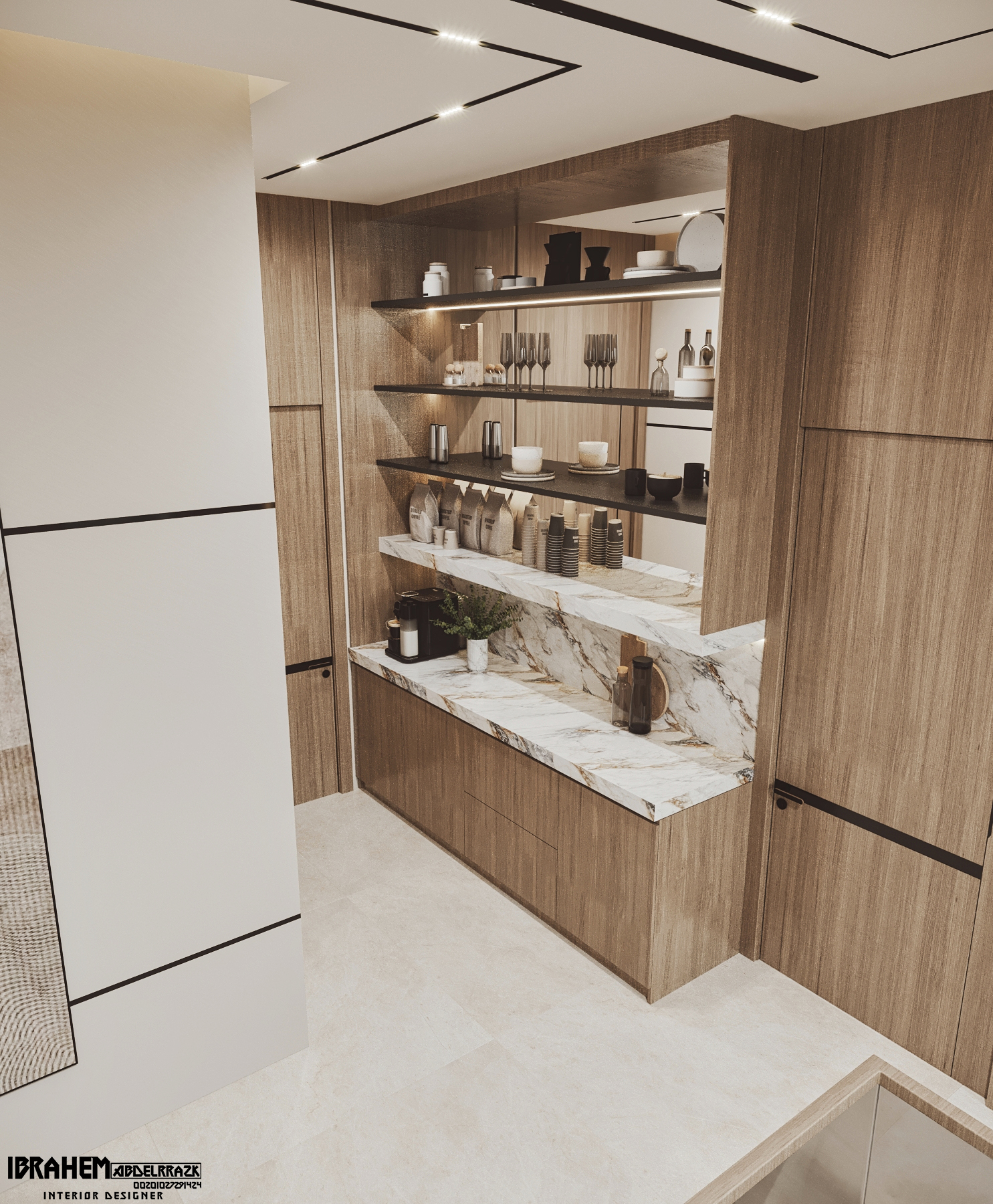 现代家庭大厅+楼梯丨IBRAHIM ABDELRAZK-22