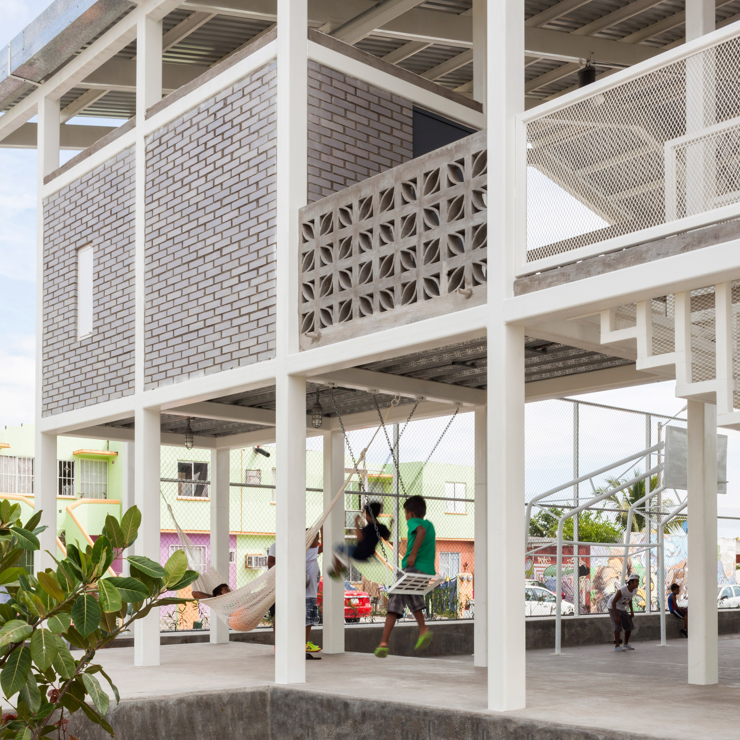Pitched-roof structure revitalises public space at Veracruz port-0