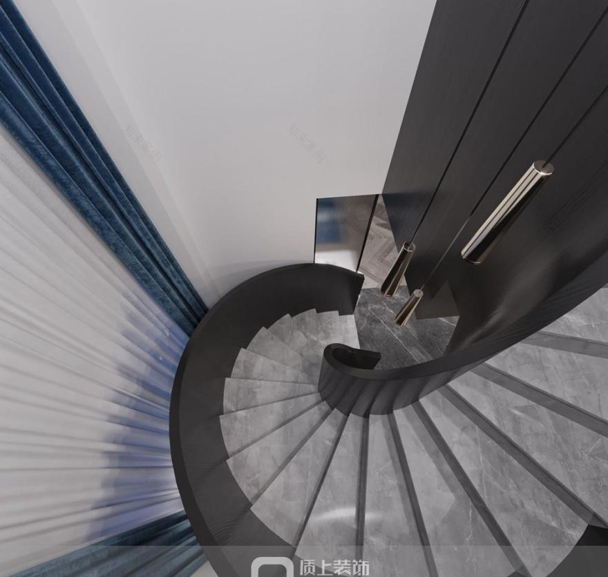 佛山 200㎡复式时光 | 湛蓝托红,实用轻奢-41