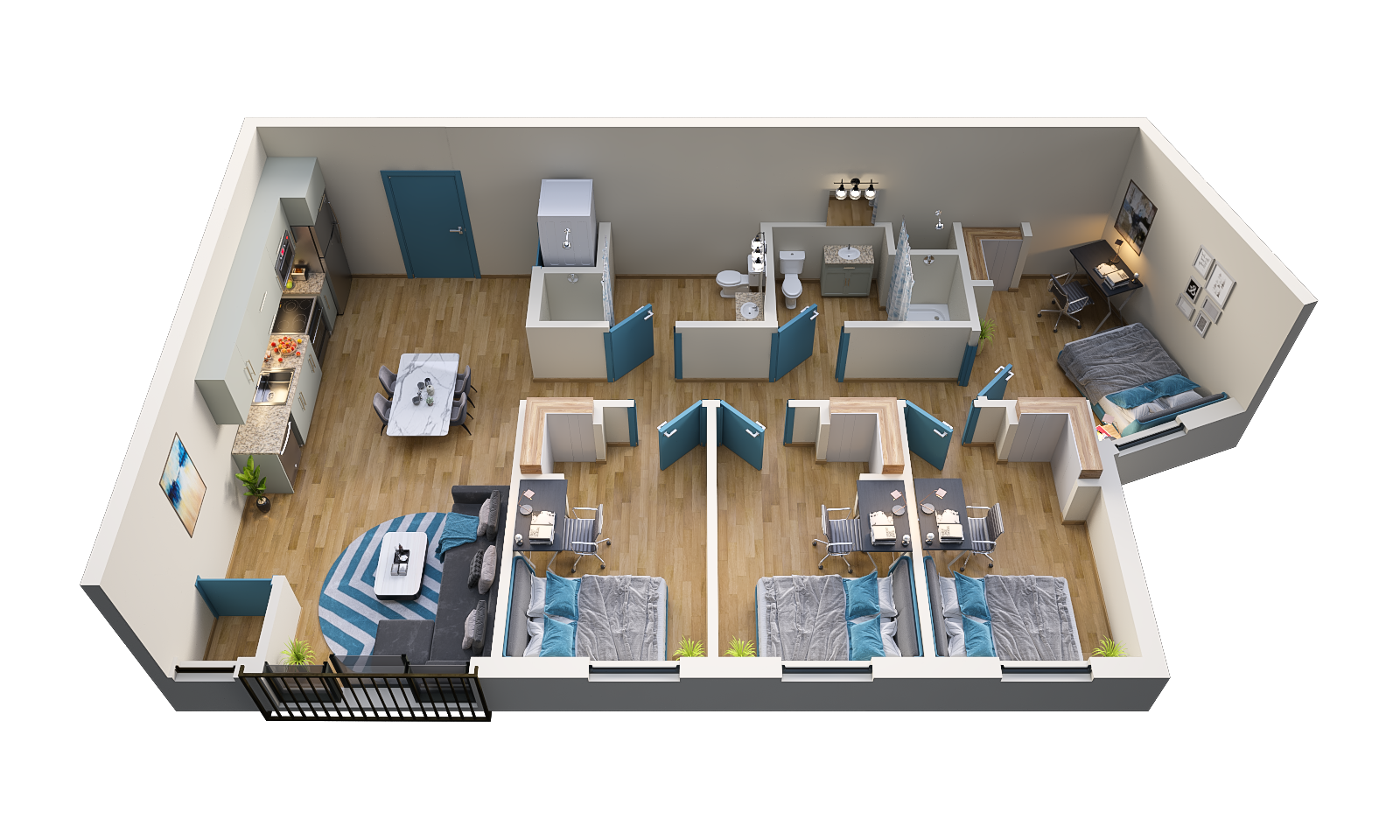 20 Housing units 3D plans-22