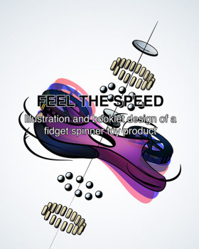 “Motorcycle Spinner”指尖陀螺玩具插画及手册设计丨Catie Doa