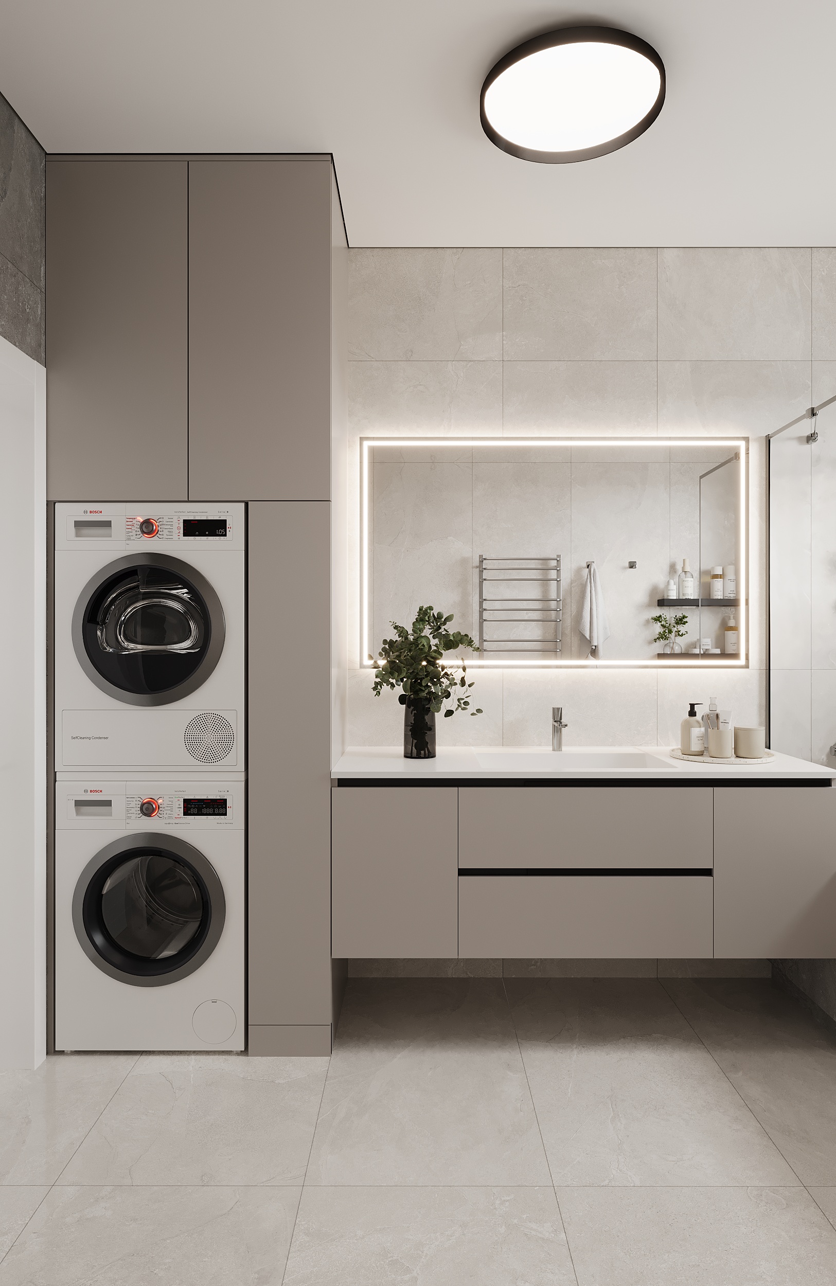 Private house Kitchen-living room | 3D Visualization-7